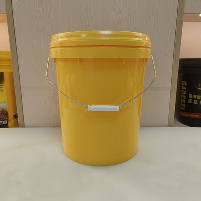 18L 4.8 گالن 5 گالن رنگ پلاستیکی سطل زرد مقاوم در برابر دمای بالا