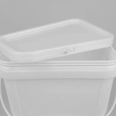 مقاومت به ضربه مربع سطل پلاستیکی درجه غذایی با Snap On lid