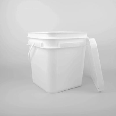 مقاومت به ضربه مربع سطل پلاستیکی درجه غذایی با Snap On lid
