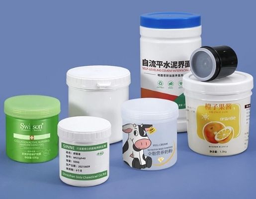 OEM ODM 1-25 لیتر سطل های ذخیره سازی مواد غذایی سفید با پیچ در پوشش