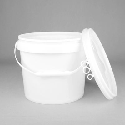 OEM ODM 1-25 لیتر سطل های ذخیره سازی مواد غذایی سفید با پیچ در پوشش