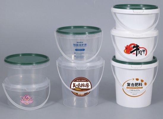 ISO9001 20l سطل پلاستیکی شفاف با استفاده از انتقال حرارتی