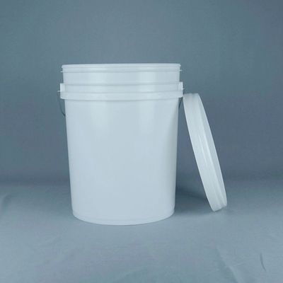 سطل پلاستیکی سفید 5 گالن بدون BPA با سرپوش برای پودر شیمیایی