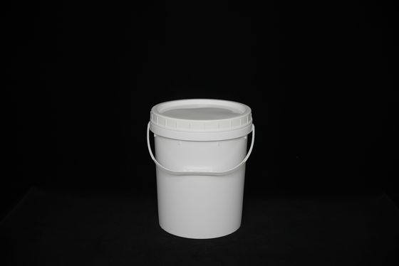 مواد غذایی درجه سفید PP سطل پلاستیکی شکل مربع گرد مقاوم در برابر UV قابل بازیافت برای ذخیره امن با ضربه